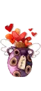 love pot with hearts