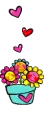 Pot of Love Flowers