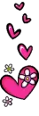 Pink Flowery Hearts