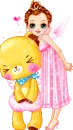 doll with teddy bear