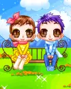 cute couple on a bench