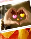 heart with fingers : i love you