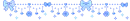 blue ribbon & roses divider