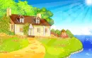 cute house at the sea side