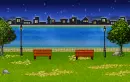two benches near the river