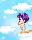 cute little boy at the swimming pool