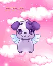 angel puppy flying in the sky