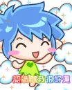 blue haired cutie