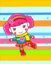cute pink haired girl : i love you