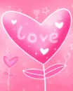 pink heart flower