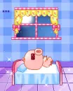 cute pig in his bed