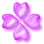 pink/purple gem clover
