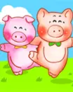 cute dancing pig