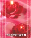 rose candles & a heart