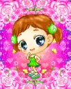 cute girl in roses blowing a heart