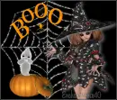 Halloween poser with pumkin