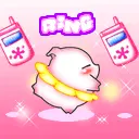 cute pig : ring ring mobile phone