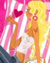 cute fashion girl with a heart