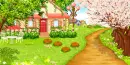 cute house in summer