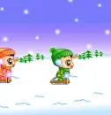 cute lovers in winter sports