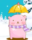 cute animal in winter