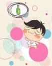 cute boy thinking