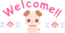 cute puppy dog welcome