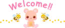 cute teddy bear welcome