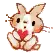 sweet bunny with a heart