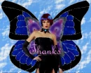 thanks blue butterfly woman