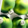 green christmas balls