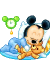 Baby mickey sleeping