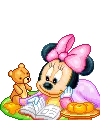 Baby minnie reading
