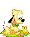 Baby pluto 'kisses'