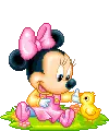 Baby minnie 'kisses'