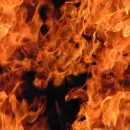the fire