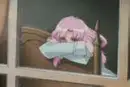Depressed pink hair'd girl