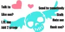Skull with hearts