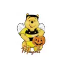 Pooh Bear Glitter with Name