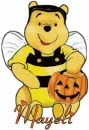 Pooh Bear Glitter with Name