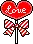 Heart Lolly with Ribbon