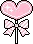 Heart Lolly with Ribbon