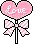 Heart Lolly with Ribbon