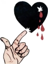 hand gun to the heart