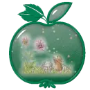 little mouse in a big apple