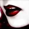 white face/red lips