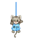 kitty in blue