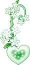 green sparkle heart