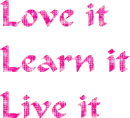 Love it Learn it Live it