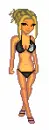 all american girl in black beach wear